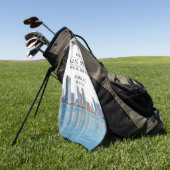 Serviette De Golf Dernier Swing de Miami avant le Bachelor Ring (Vert)