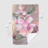 Serviette de golf des Orchidées roses (En situation)