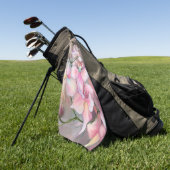 Serviette de golf des Orchidées roses (Vert)