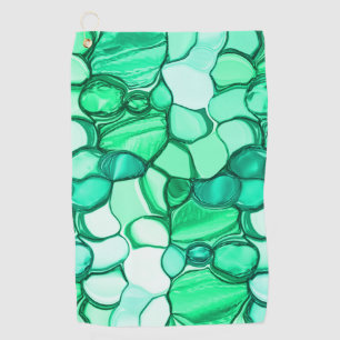 Serviette De Golf Des pierres rondes dans les tons vert clair à ment