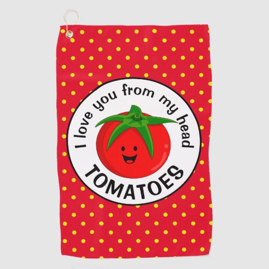 Serviette De Golf Des tomates de ma tête (Devant)