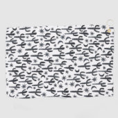 Serviette De Golf Désert de nuit Saguaro Cactus Motif d'aquarelle (Horizontal)