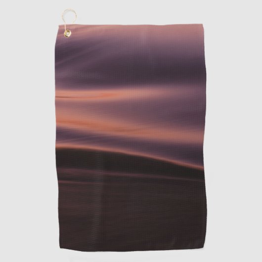 Serviette De Golf Desert Photography Sahara Dusk Night Sand noir (Devant)