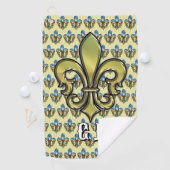 Serviette De Golf Design De Golf Élégant Personnalisé Fleur De Lis (En situation)