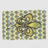 Serviette De Golf Design De Golf Élégant Personnalisé Fleur De Lis (Horizontal)