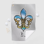 Serviette De Golf Design De Golf Élégant Personnalisé Fleur De Lis (En situation)
