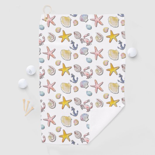 Serviette De Golf Design de plage simple et agréable (En situation)