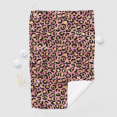 Serviette De Golf Design de série Leopard rose et or 15 (En situation)