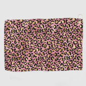 Serviette De Golf Design de série Leopard rose et or 15 (Horizontal)