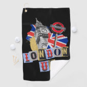 Serviette De Golf Design de style rétro à Londres (En situation)