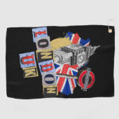 Serviette De Golf Design de style rétro à Londres (Horizontal)