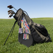 Serviette De Golf Design de style rétro à Londres (Vert)