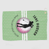 Serviette De Golf Design élégant de Golfeur pour femmes (Horizontal)