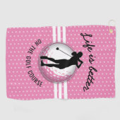 Serviette De Golf Design élégant de Golfeur pour femmes (Horizontal)
