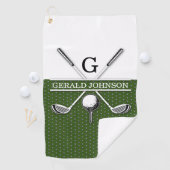 Serviette De Golf Design élégant de monogramme de golf (En situation)