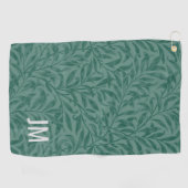 Serviette De Golf Design feuille vintage vert élégant (Horizontal)