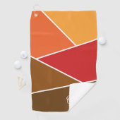 Serviette De Golf Design géométrique de style rétro (En situation)