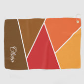 Serviette De Golf Design géométrique de style rétro (Horizontal)