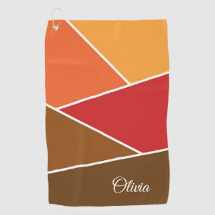 Serviette De Golf Design géométrique de style rétro