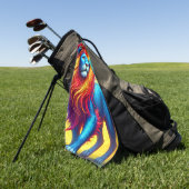 Serviette De Golf Design Lion (Vert)