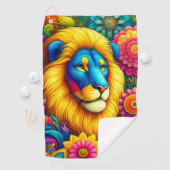 Serviette De Golf Design Lion (En situation)