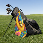 Serviette De Golf Design Lion (Vert)