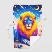Serviette De Golf Design Lion (En situation)