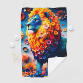 Serviette De Golf Design Lion (En situation)