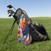 Serviette De Golf Design Lion (Vert)