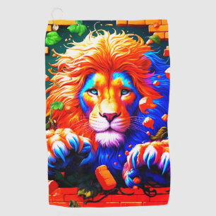 Serviette De Golf Design Lion