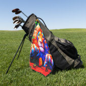 Serviette De Golf Design Lion (Vert)