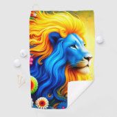 Serviette De Golf Design Lion (En situation)