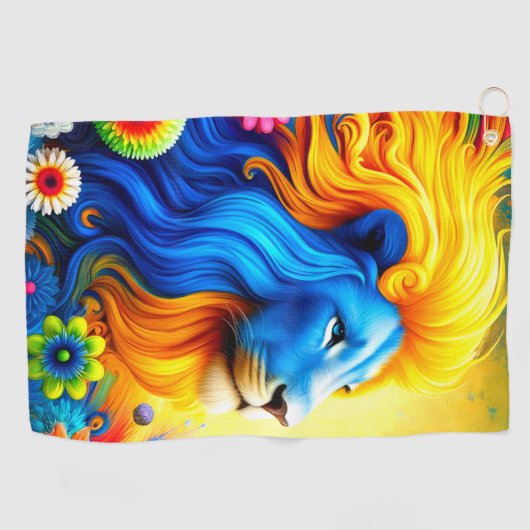 Serviette De Golf Design Lion (Horizontal)