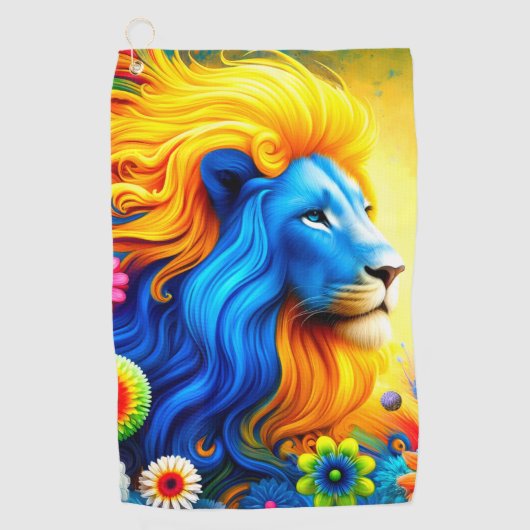 Serviette De Golf Design Lion (Devant)