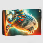Serviette De Golf Design Lion (Horizontal)