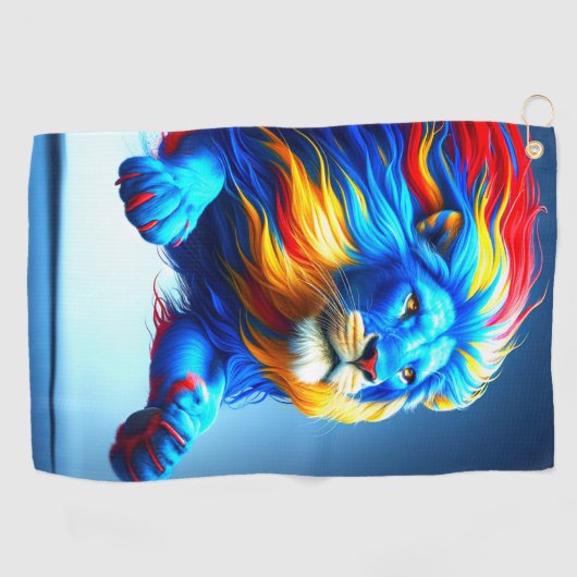 Serviette De Golf Design Lion (Horizontal)