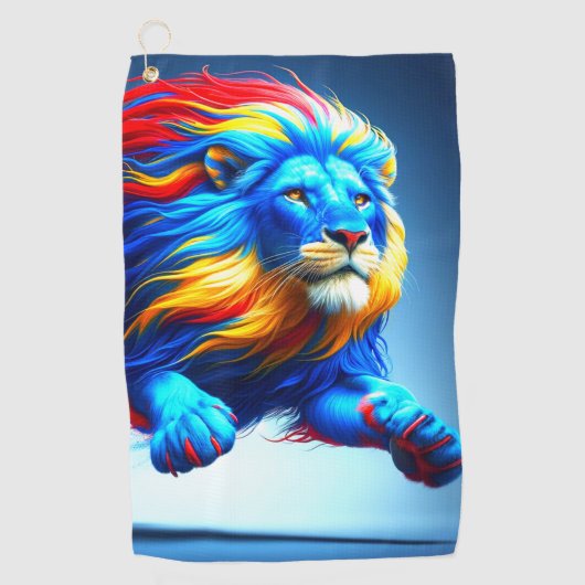 Serviette De Golf Design Lion (Devant)
