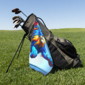 Serviette De Golf Design Lion (Vert)