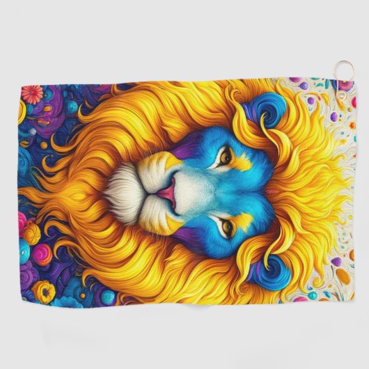 Serviette De Golf Design Lion (Horizontal)