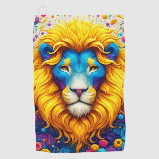 Serviette De Golf Design Lion (Devant)