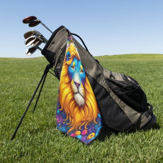 Serviette De Golf Design Lion (Vert)