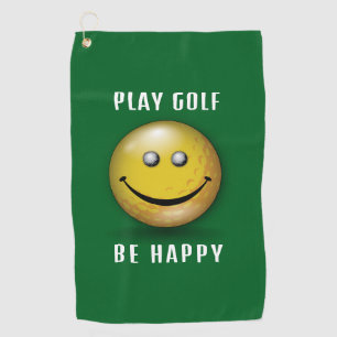 Serviette De Golf Design minimaliste élégant et heureux Golfer