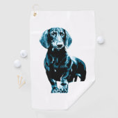 Serviette De Golf Design moderne dachshund (En situation)