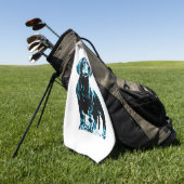 Serviette De Golf Design moderne dachshund (Vert)