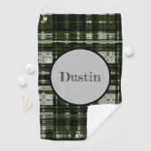 Serviette De Golf Design moderne en platine vert/gris (En situation)