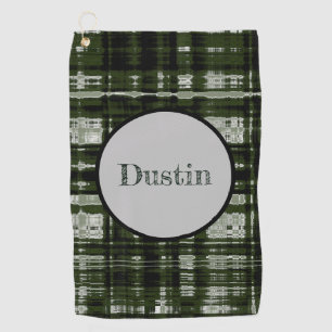 Serviette De Golf Design moderne en platine vert/gris