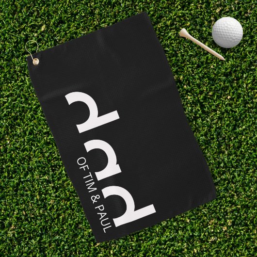Serviette De Golf Design moderne simple père avec enfants Noms enfan