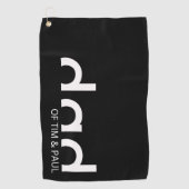 Serviette De Golf Design moderne simple père avec enfants Noms enfan (Devant)
