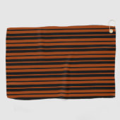 Serviette De Golf Design Motif Brown en bandes verticales noires (Horizontal)