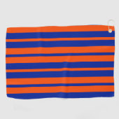 Serviette De Golf Design Motif Orange Blue (Horizontal)